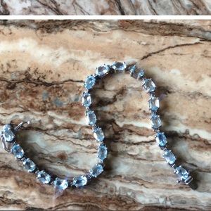 Ross Simons blue topaz bracelet. 19 cm